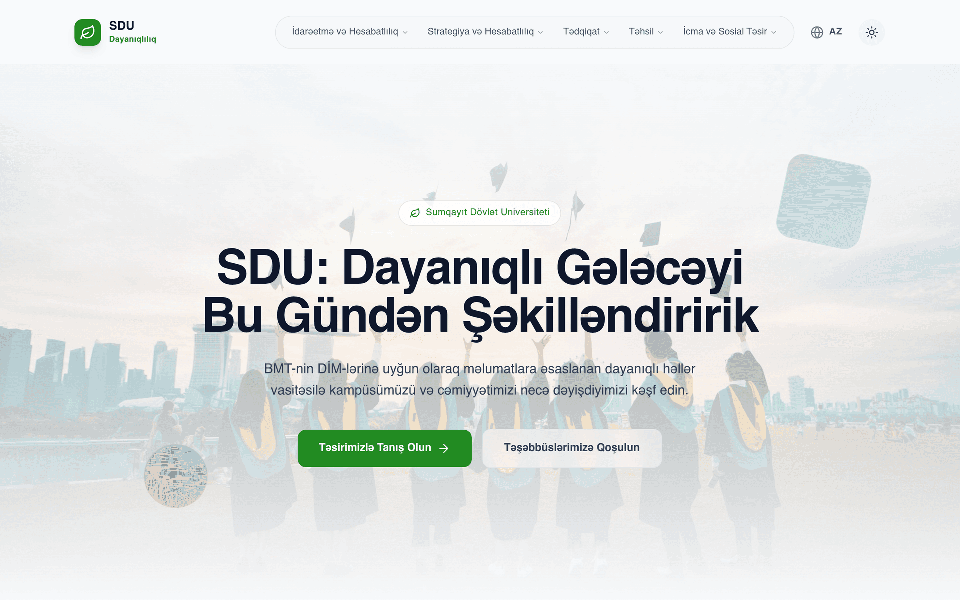 SDU Dayanıqlı İnkişaf — Dayanıqlı İnkişaf Portalı